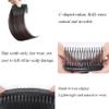 2 Pcs Hair Bump It Volumizing Insert Hair Bun Base Styling Pad Invisible Hair Clip On Extensions for Women Girls Updo Accessories (Brown Black) view 3