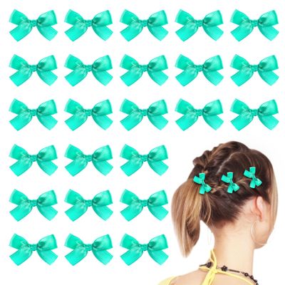 24 Pieces Mini Bowknot Hair Clips for Women Girls, Small Cute Bows Hair Ribbon Alligator Clips, Charming Hair Accessories for Every Occasion