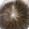 Super Thin Skin Toupee for Men Hair Systems V-looped Knotless Mens Toupee Soft Human Hairpiece 0.04mm PU Men Hair Piece Light Density Hair System 8X10"-100% density#510 Medium Light Brown+10% Gray view 4