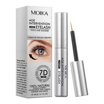 NinthAvenue Basics Lash Enhancer Serum, Long-Lasting Eyelash Extensions for Women & Men, Black, silver