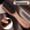 Beard Brush, 100% Real Wild Boar Bristle Walnut Wood Beard & Mustache Comb Brush for Mens Beard Grooming and Care, Gift for Men to Straighten and Promote Beard Growth view 2