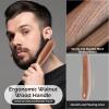 Beard Brush, 100% Real Wild Boar Bristle Walnut Wood Beard & Mustache Comb Brush for Mens Beard Grooming and Care, Gift for Men to Straighten and Promote Beard Growth view 3