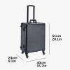 XQZMZSCP Rolling Makeup Case, Makeup Suitcase with Wheels and Stands, Makeup Station with Mirror and 8 LED Lights for Travel (Rose Gold) view 2