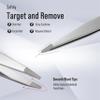 DUROX Round-Tip Tweezers  Gentle Chin & Facial Hair Removal for Women. Precision tweezers with small rounded/blunt tips for safe brow shaping and chin hair removal. Made of Stainless Steel view 3