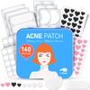 LitBear Acne Pimple Patch, 8 Sizes 140 Pcs Hydrocolloid Acne Patches with Storage Box, 24 XL Pimple Patches for Face, Chin, Nose, 4 Shapes Zits Patches for Blemish, dots with Tea Tree Oil & Cenrella view 1