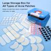 LitBear Acne Pimple Patch, 8 Sizes 140 Pcs Hydrocolloid Acne Patches with Storage Box, 24 XL Pimple Patches for Face, Chin, Nose, 4 Shapes Zits Patches for Blemish, dots with Tea Tree Oil & Cenrella view 2