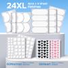 LitBear Acne Pimple Patch, 8 Sizes 140 Pcs Hydrocolloid Acne Patches with Storage Box, 24 XL Pimple Patches for Face, Chin, Nose, 4 Shapes Zits Patches for Blemish, dots with Tea Tree Oil & Cenrella view 3