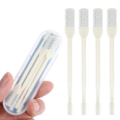Andibro 4Pcs 2-in-1 Nasal Hair Cutter, Double Sided Nose Hair Knife 360 Rotating Nose Hair Trimmer Manual Nostril Hair Remover Tool for Women Men