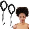 2Pcs Adjustable Hair Ties, Hair Ties for Thick, Length and Lock Hair Stretcher, Thick Ties for Buns, Soft Locs, Dreads, Curly Hair&Afro Puffs view 1