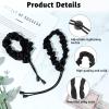 2Pcs Adjustable Hair Ties, Hair Ties for Thick, Length and Lock Hair Stretcher, Thick Ties for Buns, Soft Locs, Dreads, Curly Hair&Afro Puffs view 3
