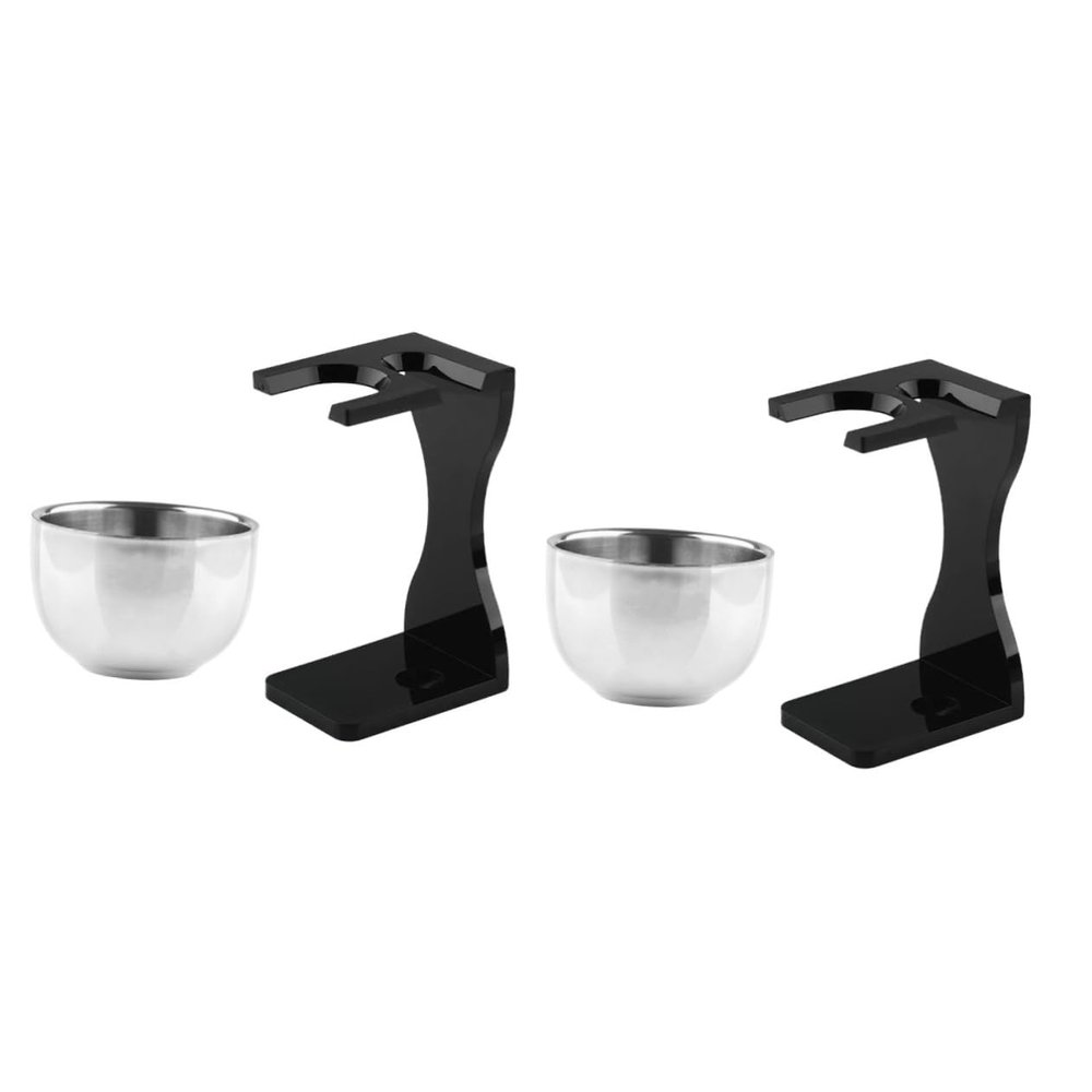 TOVINANNA 2sets Beard Grooming Kit for Men Shaving Bowl Stand Razor Holder Shaving Supplies