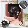 Insstyle Full Star Flower Hair Accessories, Elegant Embroidered Flower Hair Bun Roller for Long Hair, Deft Bun Lazy Hair Curler for Women Girls (B Sliver) view 3