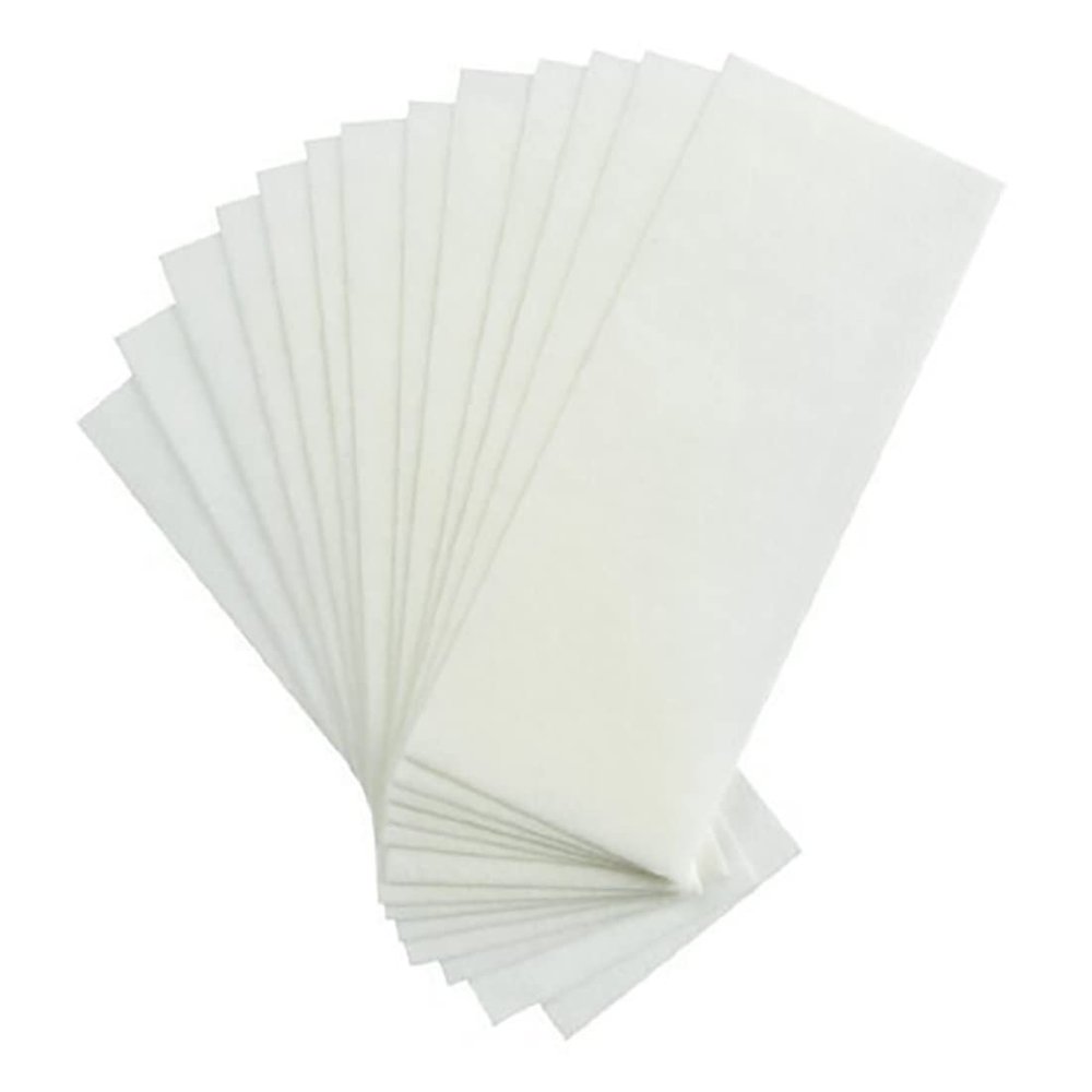 100PCS White Large Non Woven Waxing Strips Hair Removal Wax Strip Facial Body Leg Wax Strips Epilating Strips For Man&Women, Wax Removal Strips