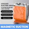 huyantie Luggage Electric Shaver,Mini Electric Shaver,Portable Electric Razor for Men,Wet & Dry Shaving,Rechargeable Cordless Rotary Shaver IPX7 Waterproof (Orange) view 3