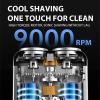 huyantie Luggage Electric Shaver,Mini Electric Shaver,Portable Electric Razor for Men,Wet & Dry Shaving,Rechargeable Cordless Rotary Shaver IPX7 Waterproof (Orange) view 4