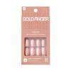 GoldFinger False Nails Kit, Ready to Wear Natural Pink Fake Nails, Manicure Stick and Glue Included, Medium Squavol Shape, Long-Lasting Hottest Trend Glue on Nails, Convenient & Easy to Apply view 1