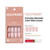GoldFinger False Nails Kit, Ready to Wear Natural Pink Fake Nails, Manicure Stick and Glue Included, Medium Squavol Shape, Long-Lasting Hottest Trend Glue on Nails, Convenient & Easy to Apply view 4