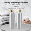 Sorandy Aluminum Pump Bottle Dispenser, Refillable Empty Essential Oil Aluminum Bottle Liquid Soap Pump Bottle for Body Wash, Moisturizer, Face Cream, Liquid Soap for Most Oil Heaters view 4