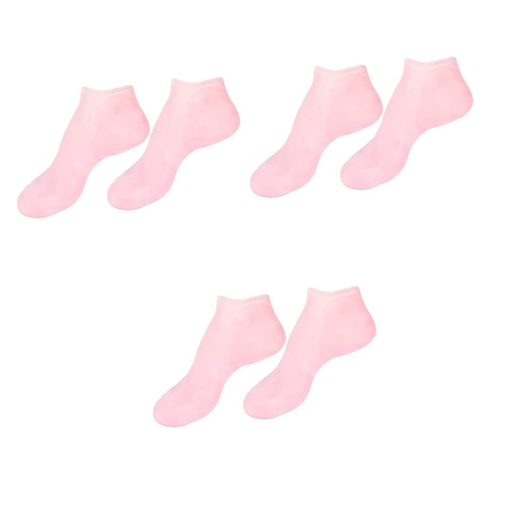 FRCOLOR 3pairs Moisturizing Socks for Cracked Heels Sebs Design Gentle Exfoliating Treatment for Smooth Skin for Overnight Use