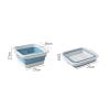AUNMAS Foldable Foot Bath Basin, Silicone Large Capacity Folding Foot Soaking Bucket with Adjustable Water Level for Home Travel (Blue) view 2