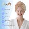 AGKXHDEC 2 Packs Single Layer Microfiber Hair Turbans - Drying Wrap for Women (Brown,Light Green) view 2