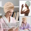 AGKXHDEC 2 Packs Single Layer Microfiber Hair Turbans - Drying Wrap for Women (Brown,Light Green) view 4