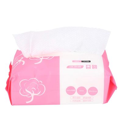 100 Cleansing Tissues, Disposable Cotton Towel, 20 X 20 Cm/7.9 X 7.9 Inch, Cotton Pads for Makeup, Private Parts Care,