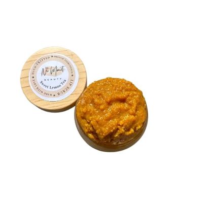 NinthAvenue Basics Ni Mont Beauty Lip Scrub for Lip Moisture and Brightening, Sweet Lemon Tea, Organic Skin Exfoliant