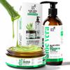 artnaturals Aloe Vera Gel Set - JUMBO 20oz - Sunburn Relief & Hydration for Face, Body, Scalp & Hair - Calming Moisturizer After Sun Exposure - Freshly Harvested within 12 Hours view 1