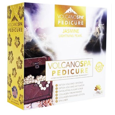 La Palm Volcano Spa Pedicure (6-Step Spa-in-a-Box) Jasmine Lightning Pearl