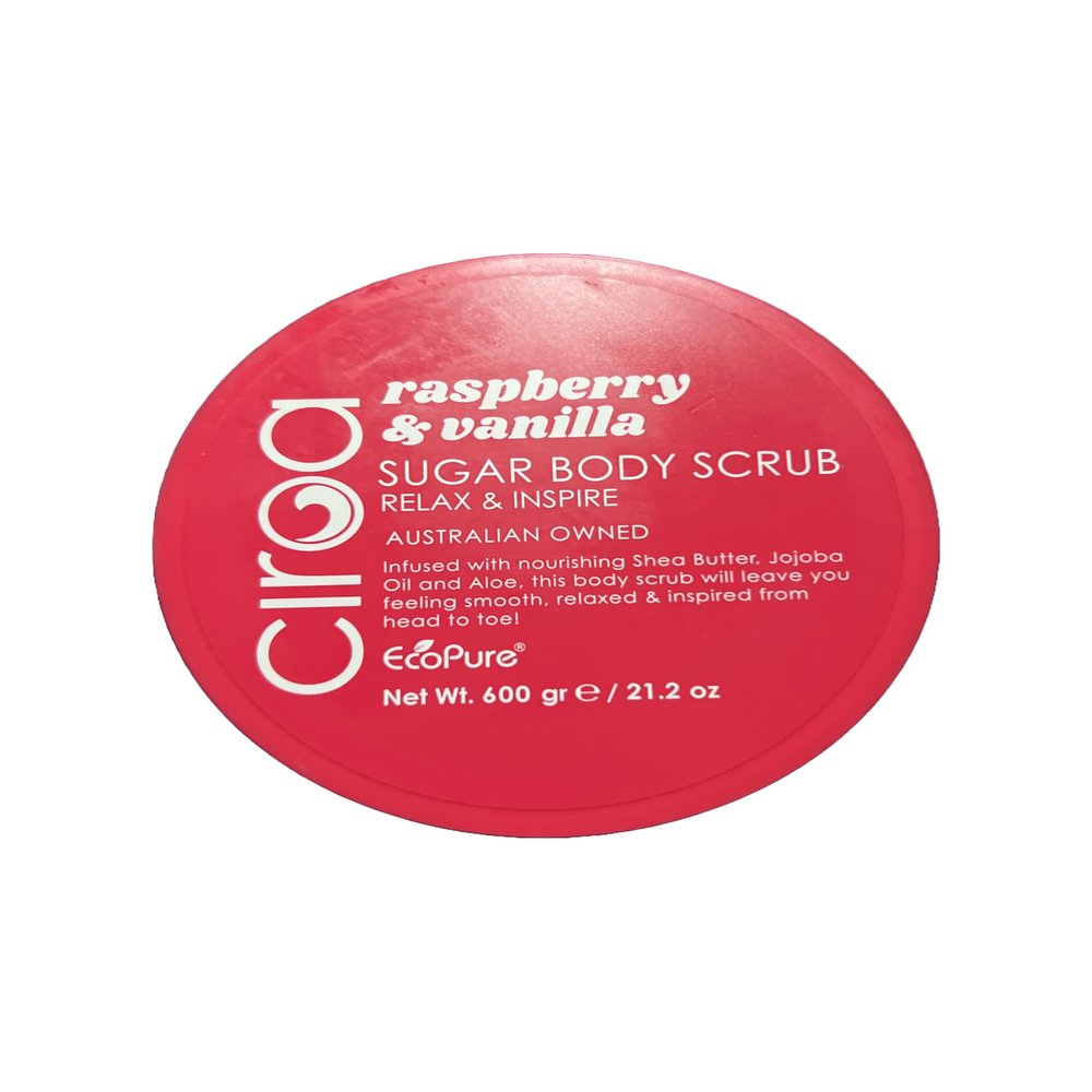 CIROA Relax & Inspire Raspberry & Vanilla Sugar Body Scrub 21.2 oz, Red