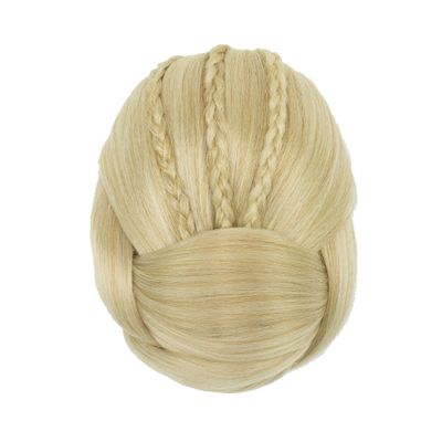 LICONG-2019 Hair Bun Synthetic Hair Braided Hair Chignon Clip In Hair Bun Donut Rollers Accessories for Women Human Hair Bundles(Blonde)