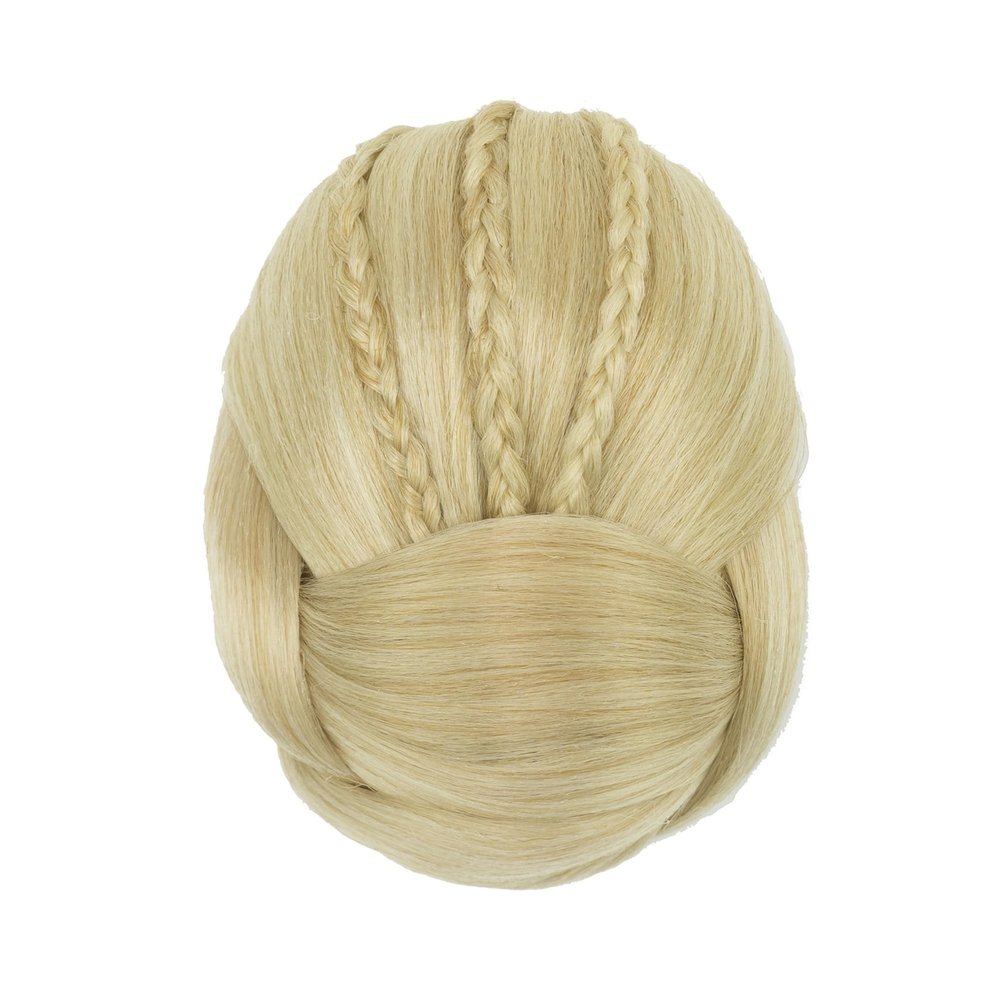 LICONG-2019 Hair Bun Synthetic Hair Braided Hair Chignon Clip In Hair Bun Donut Rollers Accessories for Women Human Hair Bundles(Blonde)