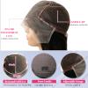 10 Inch Short Bob Wigs Natural Color Pre Plucked 180% Density Black Bob Glueless Wig Human Hair Free Part Natural Black Lace Front Wig view 4