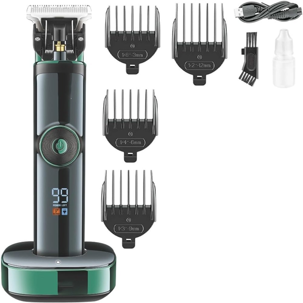IBDRYKK Pro Hair Clipper, Hair Cutting Machine Professional Hair Clipper Rechargeable Hair Trimmer Cordless Haircut Adjustable Clippers for Men, With Box