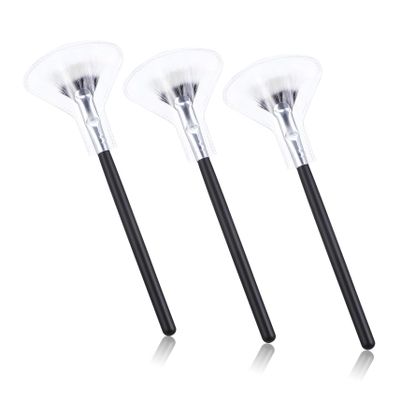 Gogogmee 3pcs Angled Eyelash Brushes Dual-layer Fan Shape Mascara Wands for Lash Extensions Soft Bristles for Gentle Grooming for Makeup Artists and Daily Use