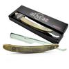 Generic Straight Edge Razor for Men, Stainless Steel Blade Arm Barber Razor with Walnut Wood Handle, Shaving Razor for Close Shaving, Manual Men's Beard Cut Throat Shavette Almaz Razor, brown view 1