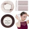 200PCS Hair Nets - 20 Inches Elasticity Invisible Elastic Mesh Wig Nets, U Shaped Hair Pins for Making Ballet Dancer Bun Maker (200PCS Sets, Brown) view 1
