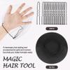 100Pcs Ballet Bun Hair Nets  Professional Invisible Hair Nets & Bun Pins for Girls | Black Dance Hair Nets & Wig Net Accessories (20 Inches 50pcs Nets & 50Pcs U Shaped Pins) view 4