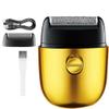 NinthAvenue Basics Men's Shaver, Electric Razor for Men Cordless Rechargeable with USB Mens Gold Foil Shavers Travel Electric Shavers for Men Gold view 1