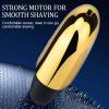 NinthAvenue Basics Men's Shaver, Electric Razor for Men Cordless Rechargeable with USB Mens Gold Foil Shavers Travel Electric Shavers for Men Gold view 2
