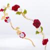 Firuilo Gold Flower Headband Pearl Bridal Hairband Rose Wave Head Band Thin Wedding Hair Accessories for Women view 3