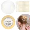 200pcs Ballet Hair Bun Cover Sets, 100Pcs 50cm Nylon Invisible Hair Net Invisible Elastic Edge Mesh, 100Pcs U Shaped Pins Fits Food Service, Ballet Bun,Wig and Women(200PCS Sets,Beige) view 1