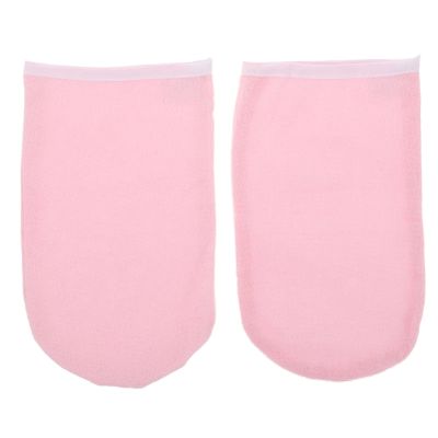 NOLITOY 2pcs Paraffin Wax Spa Gloves for Hand Care Moisturizing Mittens for Dry Skin Professional Thermal Treatment Hand Covers Stylish White Design for Spa Use