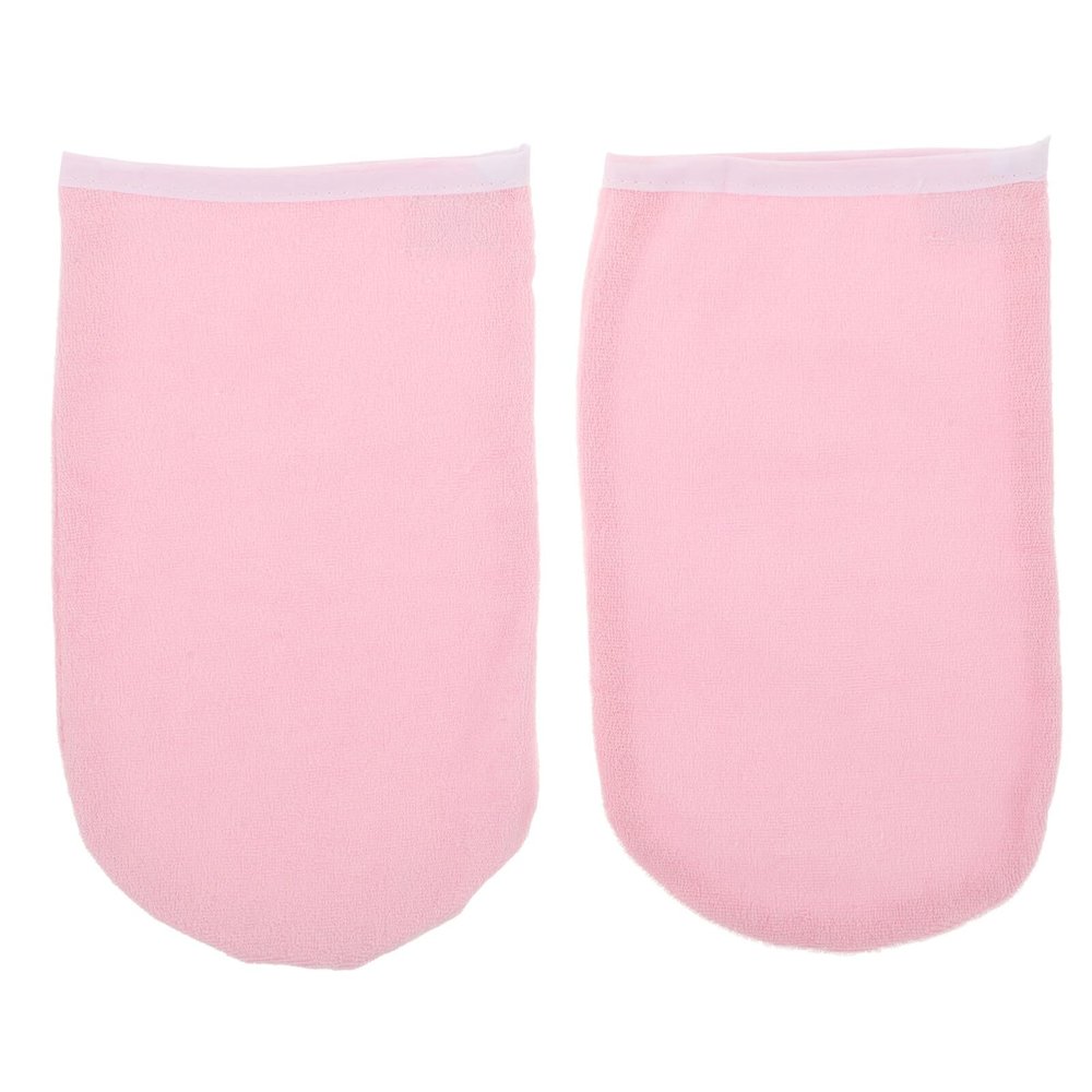 NOLITOY 2pcs Paraffin Wax Spa Gloves for Hand Care Moisturizing Mittens for Dry Skin Professional Thermal Treatment Hand Covers Stylish White Design for Spa Use