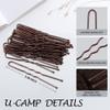 100Pcs Hair Nets for Buns  Invisible Mesh Ballet Hair Nets & Bun Pins for Dance | Brown Hair Nets for Ballet Girls & Women Wig Net Accessories(20 Inches 50pcs Nets & 50Pcs U Shaped Pins) view 3