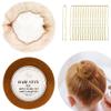 100Pcs Hair Nets for Buns  Secure Ballet Bun Hair Nets & Hair Pins | Light Brown Mesh Hair Nets for Ballet Girls & Performance Wig Net Accessories (20 Inches 50pcs Nets & 50Pcs U Shaped Pins) view 1