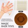 100Pcs Hair Nets for Buns  Secure Ballet Bun Hair Nets & Hair Pins | Light Brown Mesh Hair Nets for Ballet Girls & Performance Wig Net Accessories (20 Inches 50pcs Nets & 50Pcs U Shaped Pins) view 4