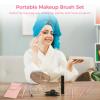 12 Sets Travel Makeup Brushes, Makeup Brush Bag with 8 Brushes, Bridesmaid Gift, Synthetic Fiber Makeup Brush, Foundation Blush Shadow Brush Set, Portable Makeup Brush Set for Weddings, Parties view 2