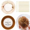 200PCS Hair Nets Invisible and U Shaped Hair Pins Set, 100PCS Light Brown Elastic Edge Mesh Hair Nets and 100PCS Hair Pins for Women, Girls, Ballet Bun Maker Dance (200PCS Sets,Light Brown) view 1
